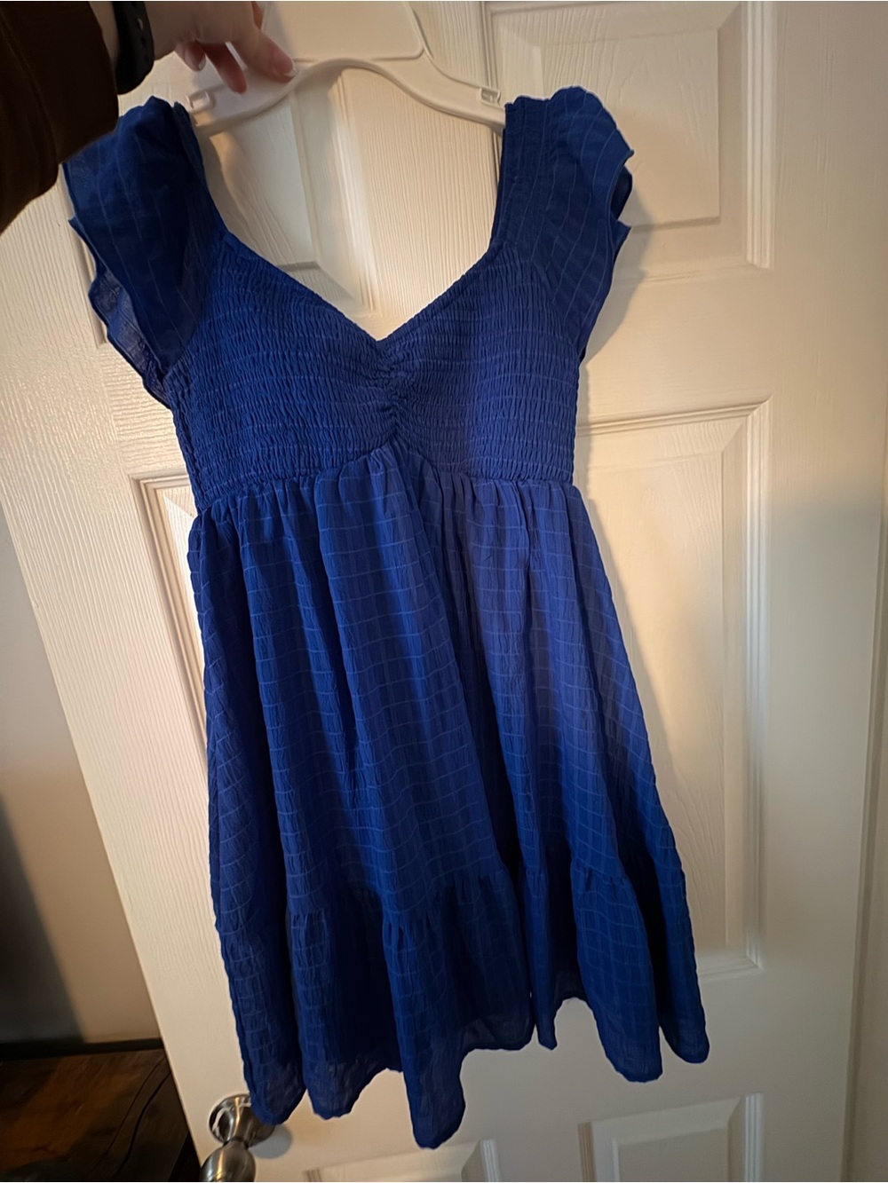 Kohl's Royal Blue Smocked Mini Dress